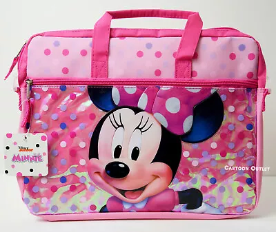 Minnie Mouse Laptop Bag All Over Print Tablet  With Shoulder Strap Disney Case • $21.95