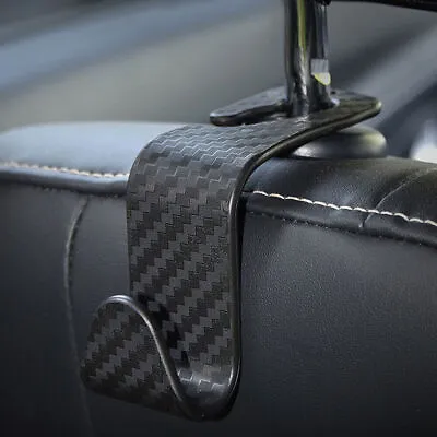 2Pcs Carbon Fiber Auto Seat Back Headrest Hooks Storage Holder Car Accessories • $8.80
