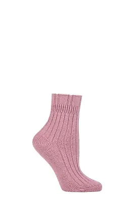 FALKE Ladies Luxury Ribbed Wool / Cashmere Blend Bed Socks 2 Sizes - 1 Pair Pack • £28.99