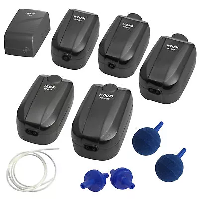 £10.45 • Buy Hidom Quiet Aquarium Air Pump Fish Tank Single/Twin Outlet Valve And Accessories