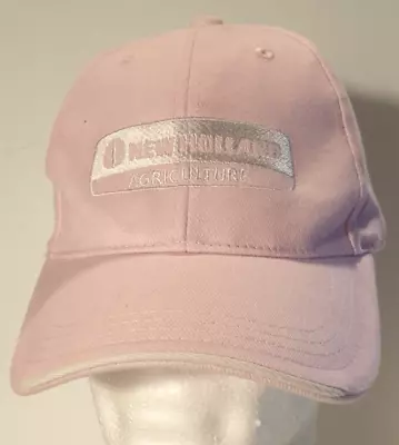 NEW HOLLAND TRACTORS Logo Baseball Style Cap Hat. Pink. Adjustable. Embroidered. • $21.40