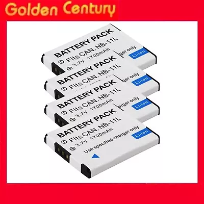 4x 1700mAh NB-11L 11LH Battery For Canon IXUS185 IXUS190 PowerShot A2400IS • $29.95