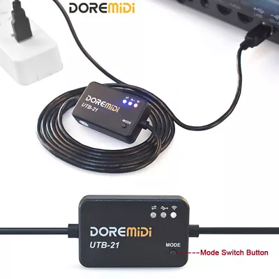 DOREMiDi USB MIDI To Wireless Bluetooth MIDI Adapter With Mode Switch Button • $29.99