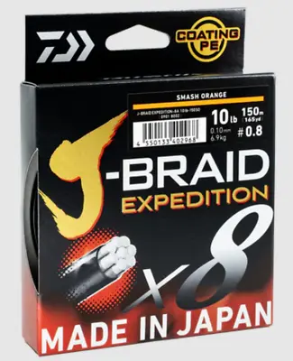 Daiwa J-Braid Expedition X8 - Orange • $64.95