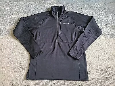 Patagonia R1 Pullover Regulator Waffle Zip Large Mens Black Hiking Outdoors • $49.97