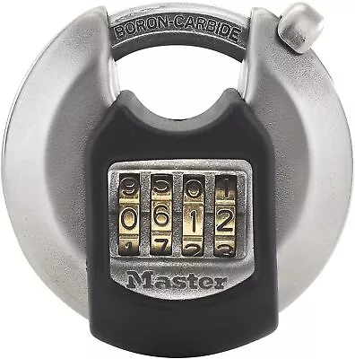Heavy Duty Disc Padlock [Combination][Stainless Steel] [Outdoor] MASTER LOCK New • £18.87