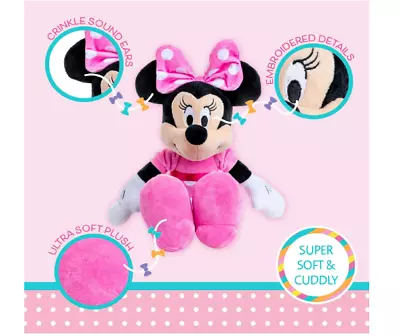 Disney   17 Minnie Mouse Plush Pink Cute Stuffed Iconic Character • $14.75