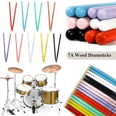 7A Wood Drumsticks Percussion Tool Plastic Drum Sticks Musical Instrument • $8.35