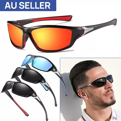 $32.75 • Buy Men Sunglasses UV400 Polarized Glasses Fishing Sports Driving WrapAround Eyewear