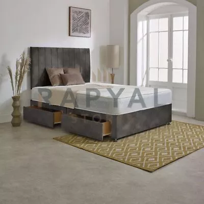 Reinforced Divan Bed Mattress Headboard 3ft Single 4ft6 Double 5ft King • £379