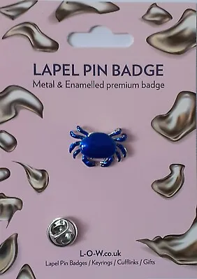 Blue Crab Marine Metal Lapel Pin Badge PB1082-AJTP586 • £4.99