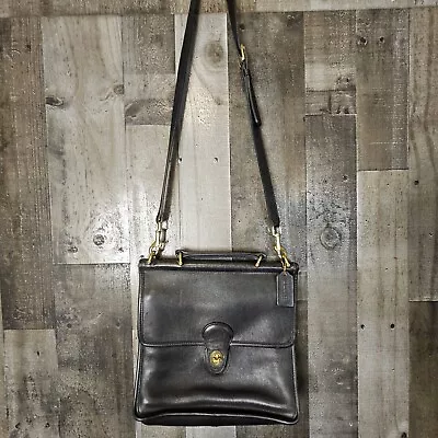 Coach 9927 Vintage Willis Leather Legacy Messenger Bag- Black • $130