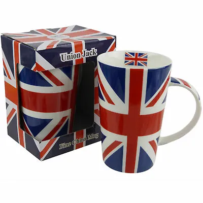 Union Jack Latte Mug Gift Boxed UK Souvenir London Union Red White & Blue Flag • £8.99