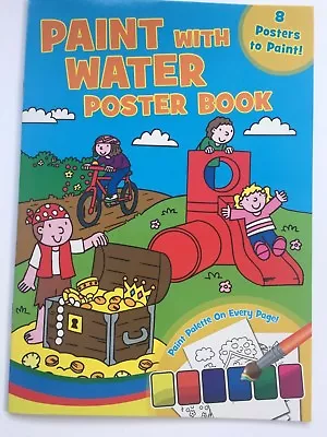 Boys Paint With Water A4 Book & Brush Colouring Book Magic Paints Nice Book • £2.99