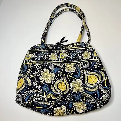 Vera Bradley Ellie Blue Elephant Paisley Floral Retired Quilted Handbag Purse • $14.99