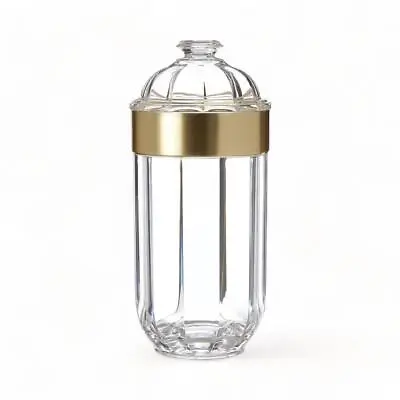 Arge Gold Acrylic Canister | Bathroom Storage Container | 800ml Capacity • £24