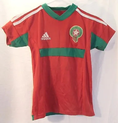 Adidas Morocco Red National Team Soccer Jersey Kids Child Youth Size 4 • $4.99