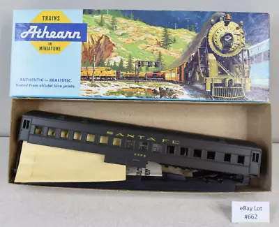 (Lot 662) HO Model Train Athearn Passenger Car Kit Santa Fe 3374 • $7.99