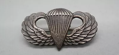 WWII Sterling Army Airborne Paratrooper Jump Wings Badge RARE PIN BACK • $99.99