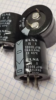 (5 Pc) 10000uF 16V ELNA Electrolytic Capacitor Snap In CE Series (M) Thailand • $17.90