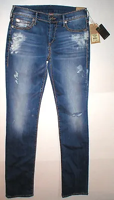 New Womens True Religion Brand Jeans Cora Super T Crock Blue Tide 28 NWT USA  • $122.50