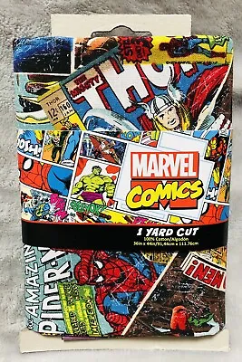 NEW Marvel Comic Book Covers Print  1 Yard Cut 36in X 44in 100% Cotton Fabric • $9.99