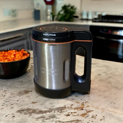 Morphy Richards 900W Compact 1L Soup Maker Silver / Black USED / FAULTY • £19.99