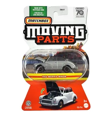 MATCHBOX MOVING PARTS 1956 MORRIS MINOR 50/54 Diecast 1:64 Silver Car 70 Years • $14.99