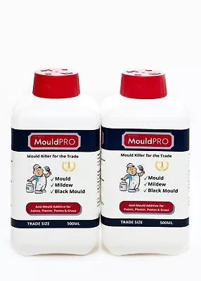 £49.99 • Buy 1L Anti Mould & Anti Fungal Paint Additive LARGE Trade Size-Professional 2x500ml
