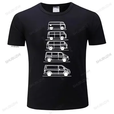 Mens Tee Shirt Transporter Campervan T1 -T5 Black  UK Large • £9.99