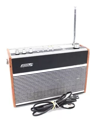 HACKER Sovereign III FM-AM Radio Wooden Silver/Black - E35 • £24