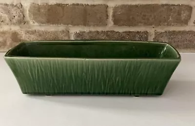 McCoy Pottery Vintage Green Oblong Textured Ceramic Planter Rectangular USA • $24.95