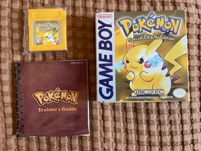 $250 • Buy Pokemon Yellow Version Special Pikachu Edition Gameboy Complete In Box Pre-Owned