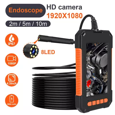 Industrial Endoscope Camera Borescope Inspection Camera 1080P HD 2.4  Screen • £23.74