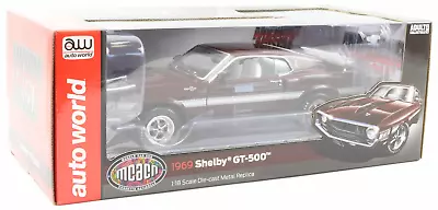 Auto World MCACN 1969 Ford Mustang Shelby GT-500 1:18 Scale Diecast Car AMM1290 • $79.99