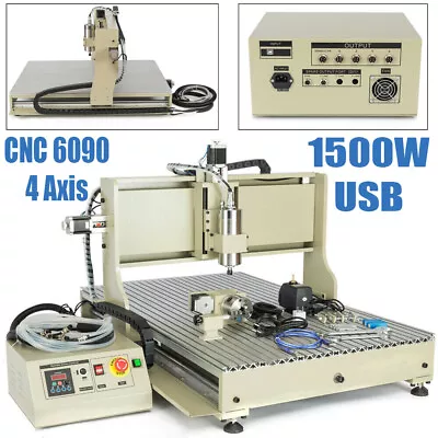 4 Axis DIY CNC 6090 Router Mini Mill Wood Carving Engraving Milling Machine Set! • $1813.50