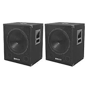 2x QTX QT15SA 15  Active Subwoofer Bass Bin Speaker DJ Disco PA System • £315