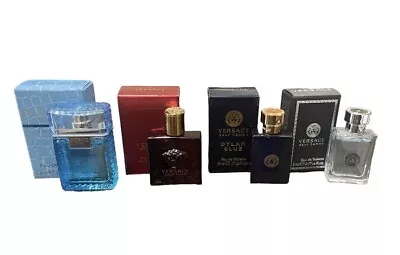 Versace 4pc Mini Gift Set For Men Eau Fraiche Dylan Blue Pour Homme Flame NIB • $39.99