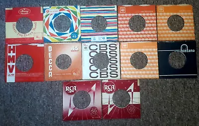 Original Sixties 7  Record Company Sleeves X 12  (rca / Cbs / Parlophone) • £3.99