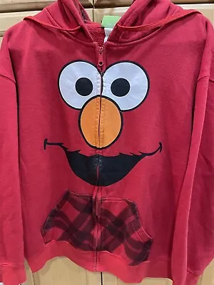 Elmo Zipper Jacket Hoodie Sesame Street Size Large • $20