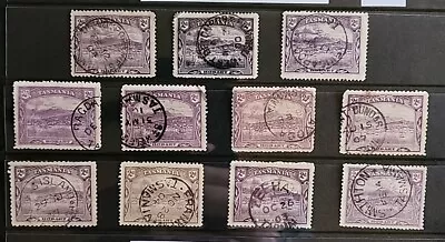 1899-1912 Tasmania 2d Violet X 11 Pictorials Postmarks Collection P130 • $7.50