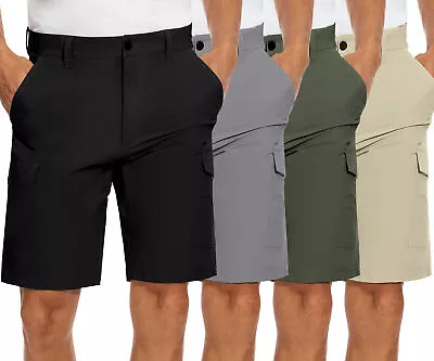 Men's Stretch Cargo Shorts Relaxed Fit Pockets Combat Casual Work Half Pants • $16.99