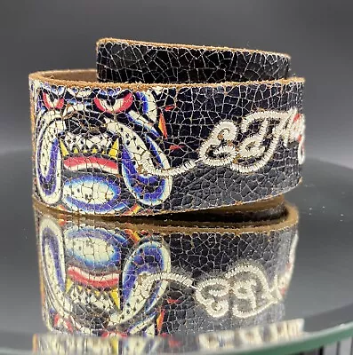 Ed Hardy Dog Dragon Adjustable Leather Bracelet Brown • $39.99