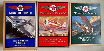 Wings Of Texaco ERTL Die-cast Airplane Coin Bank Collectible Models Lot Of 3  • $25