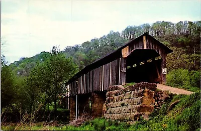 Postcard Monroe County Ohio Covered Bridge Little Muskingum River Vintage UNP • $5.50