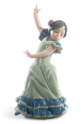 Lladro Lolita Flamenco Dancer Girl Blue #5192 Brand Nib Cute Flowers Save$$ F/sh • $319.98