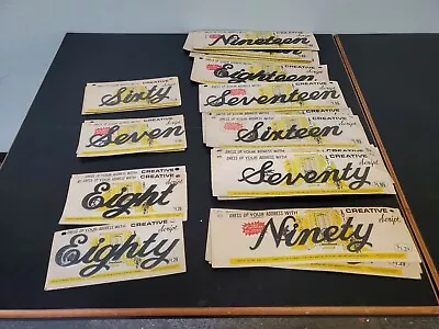 NOS VTG Mid Century Modern Creative Script Cursive House Numbers Spell Out • $13