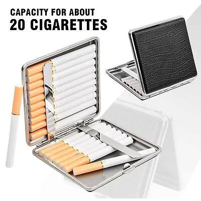 £4.88 • Buy Cigarette Case King Size Metal Box Holder Big Cases Tobacco 20 Cigarettes UK