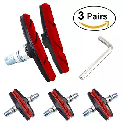 $12.96 • Buy Alritz Bike Brake Pads Set 3 Pairs Road Mountain Bicycle V-Brake Blocks Shoes...