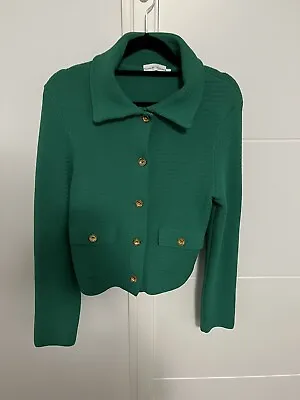 $390 • Buy Scanlan Theodore Medium Jade Green Stunning Knit Jacket (8-10) Sold Out Like New
